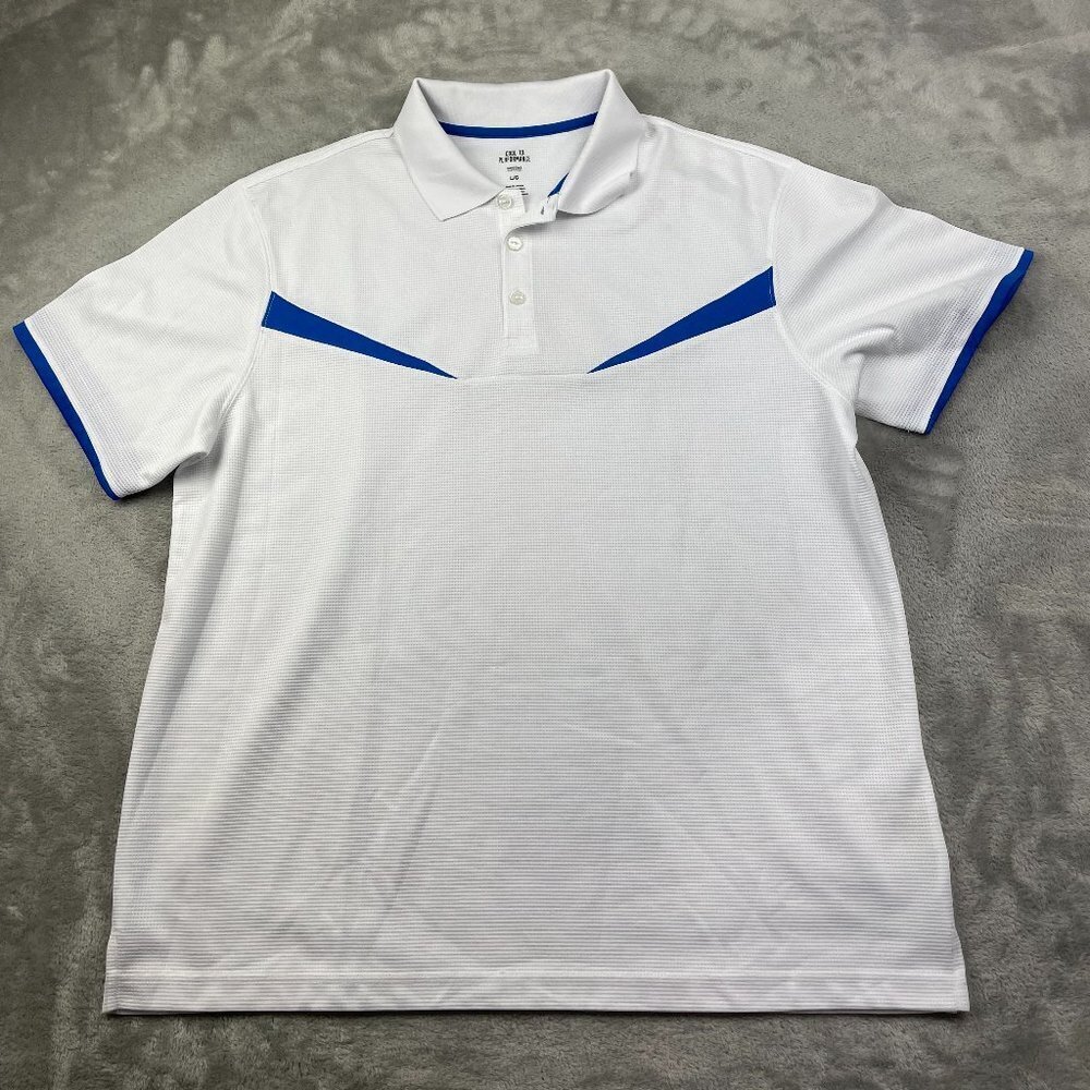 Haggar Cool 18 Performance Short Sleeve Polo Shirt Men's Size Large - Picture 1 of 8